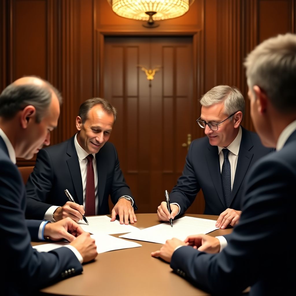 Firma de acuerdo de inversión con socios internacionales