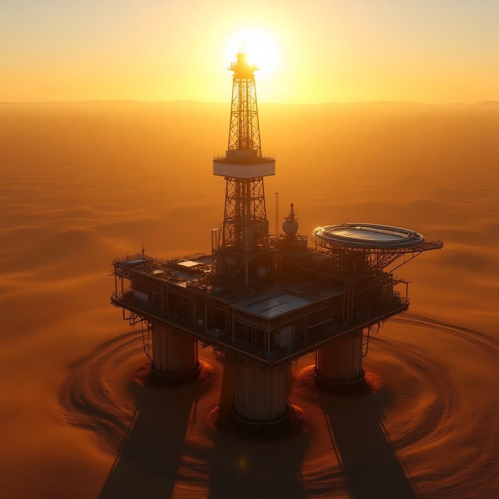 Plataforma petrolífera en Vaca Muerta